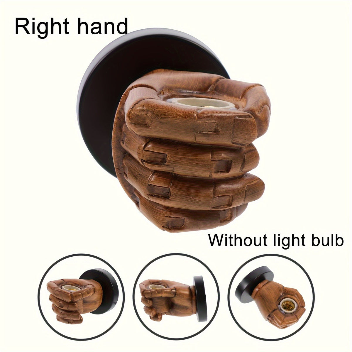 Grinton Hand Wall Lamp Sculptural Resin Sconce