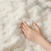 Kingsand Ruched Faux Fur Throw Blanket Double Sided