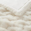 Kingsand Ruched Faux Fur Throw Blanket Double Sided
