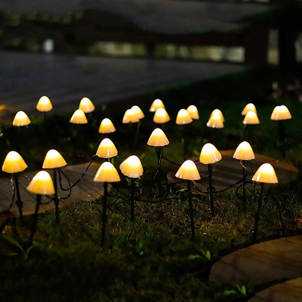 Grassington Solar Mushroom String Lights 5 m Garden