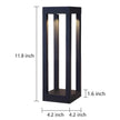 Hebden LED Bollard Light Black Die-Cast Four Heights IP54