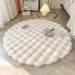 Askham Round Bubble Rug Fluffy Fleece Circle Carpet