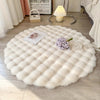 Askham Round Bubble Rug Fluffy Fleece Circle Carpet