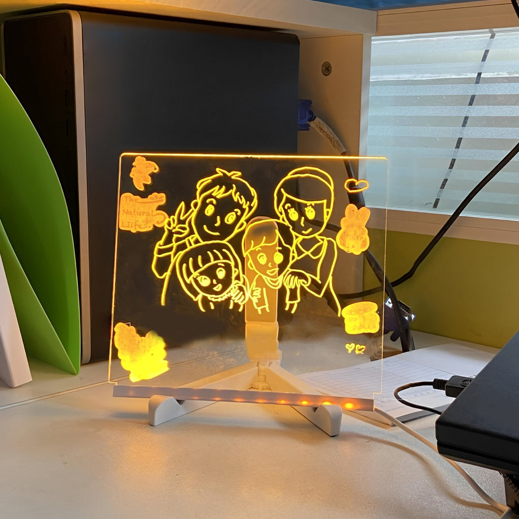 Easby LED Acrylic Message Board Lamp Set of 2 Writable