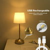 Linton Cordless Table Lamp Brushed Metal Touch Dimmable
