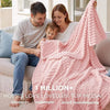 Thaxted Faux Rabbit Fur Throw Blanket Plaid