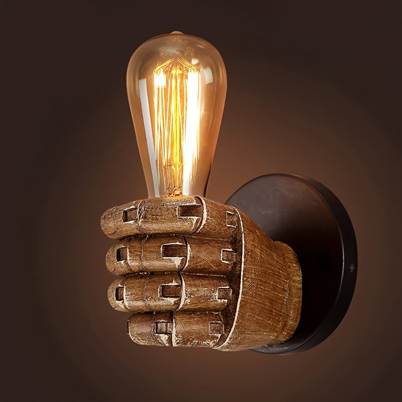 Grinton Hand Wall Lamp Sculptural Resin Sconce