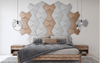 Richmond Bowtie 3D Leather Wall Panel Padded Geometric