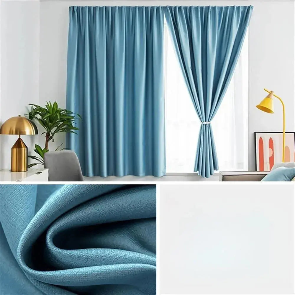 Keld Full Blackout Curtain Velcro Punch Free Sun Shield