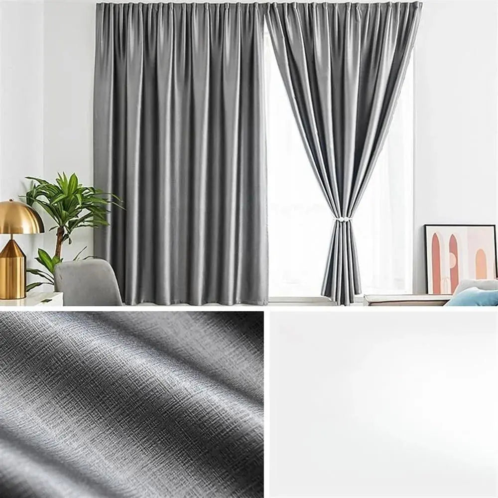 Keld Full Blackout Curtain Velcro Punch Free Sun Shield
