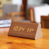 Rufford LED Alarm Clock Wood Effect Voice Activated