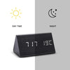 Rufford LED Alarm Clock Wood Effect Voice Activated