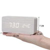 Rufford LED Alarm Clock Wood Effect Voice Activated