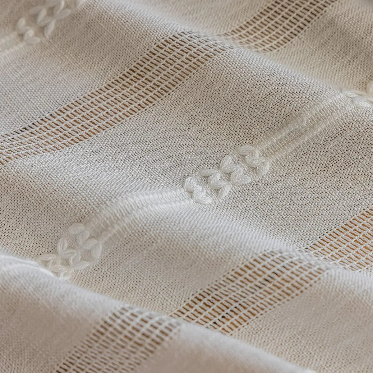 Thwaite Jacquard Sheer Tulle Curtain White Light Filtering