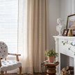 Rosedale Boho Tassel Linen Curtains Set of 2 Semi Blackout