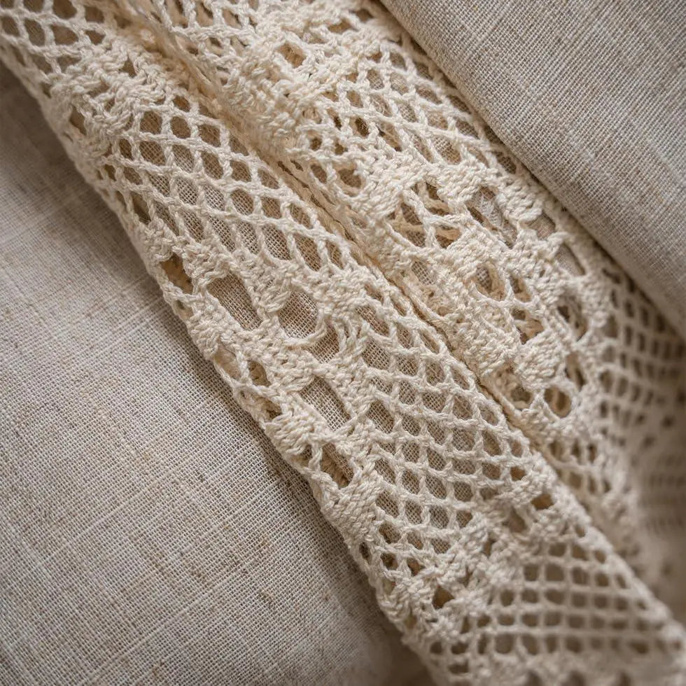 Rosedale Boho Tassel Linen Curtains Set of 2 Semi Blackout