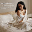 Broadway Cotton Waffle Blanket Lightweight Breathable Throw