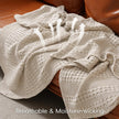 Broadway Cotton Waffle Blanket Lightweight Breathable Throw
