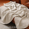 Broadway Cotton Waffle Blanket Lightweight Breathable Throw