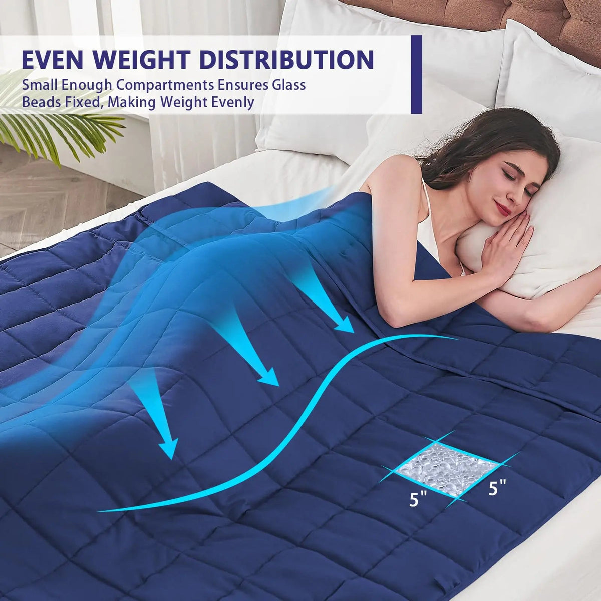 Walberswick Weighted Cooling Blanket Glass Bead Throw