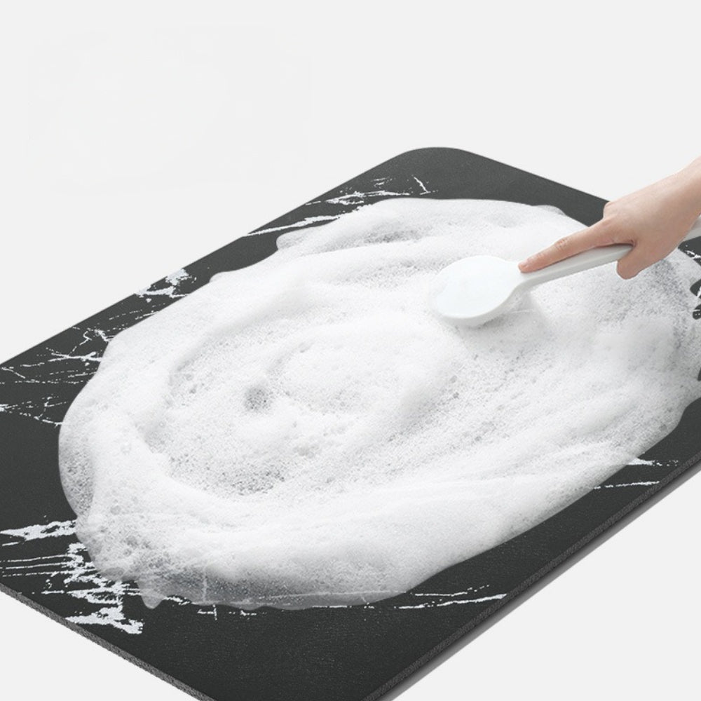 Filey Quick Dry Diatom Bath Mat Non-Slip Marble Effect