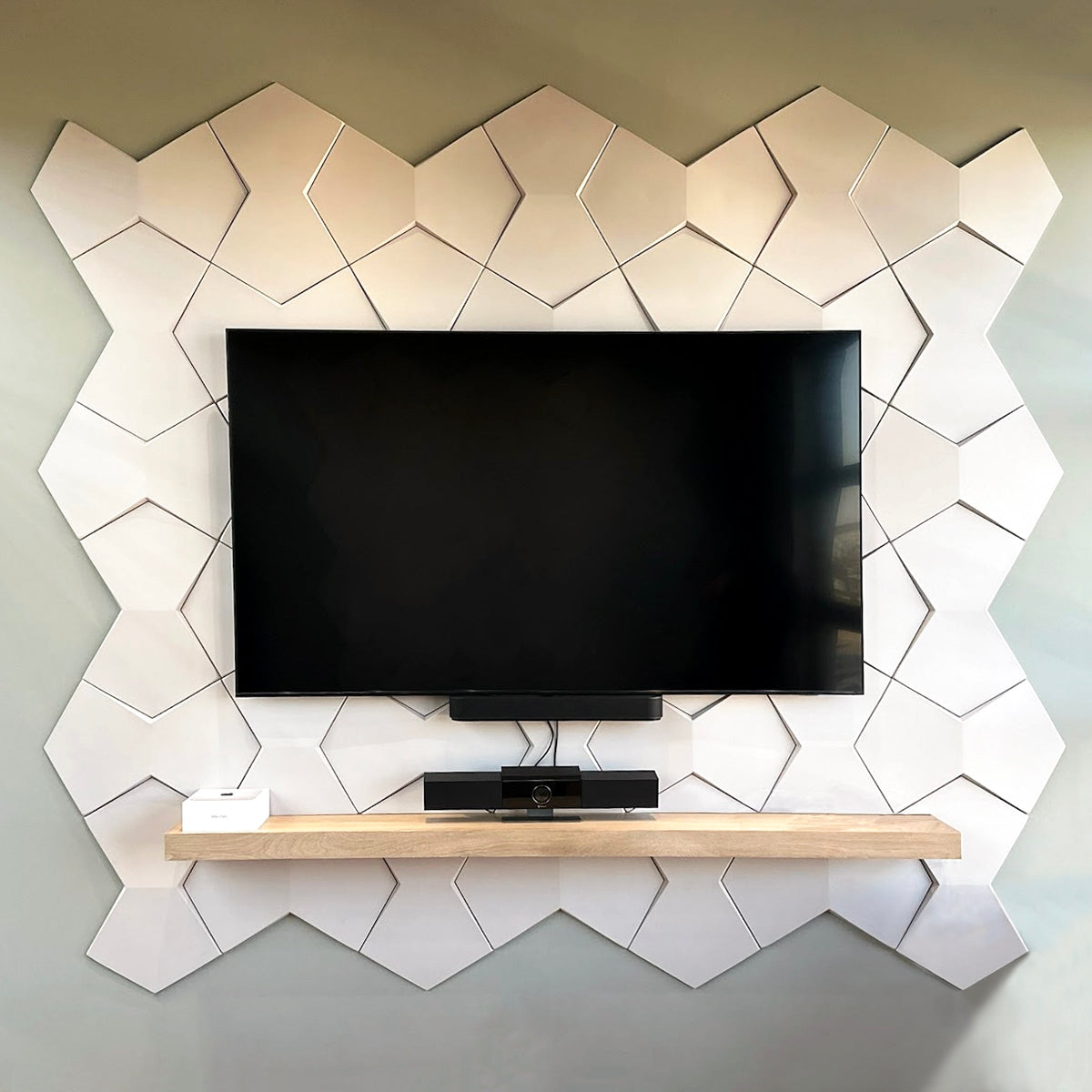 Richmond Bowtie 3D Leather Wall Panel Padded Geometric