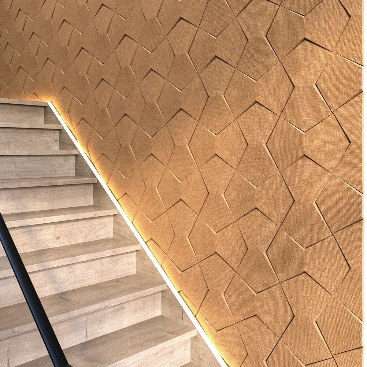Richmond Bowtie 3D Leather Wall Panel Padded Geometric