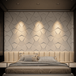 Richmond Bowtie 3D Leather Wall Panel Padded Geometric