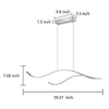 Buxton Wave LED Pendant Light Dimmable Metal Linear