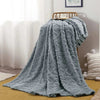 Kingsand Ruched Faux Fur Throw Blanket Double Sided
