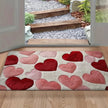 Hornsea Heart Pattern Door Mat Non-Slip Washable