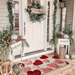 Hornsea Heart Pattern Door Mat Non-Slip Washable