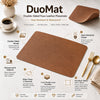 DuoMat Double Sided Faux Leather Placemats Heat Resistant