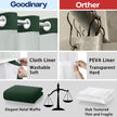 Staithes Waffle Weave Shower Curtain No Hook Snap In Liner