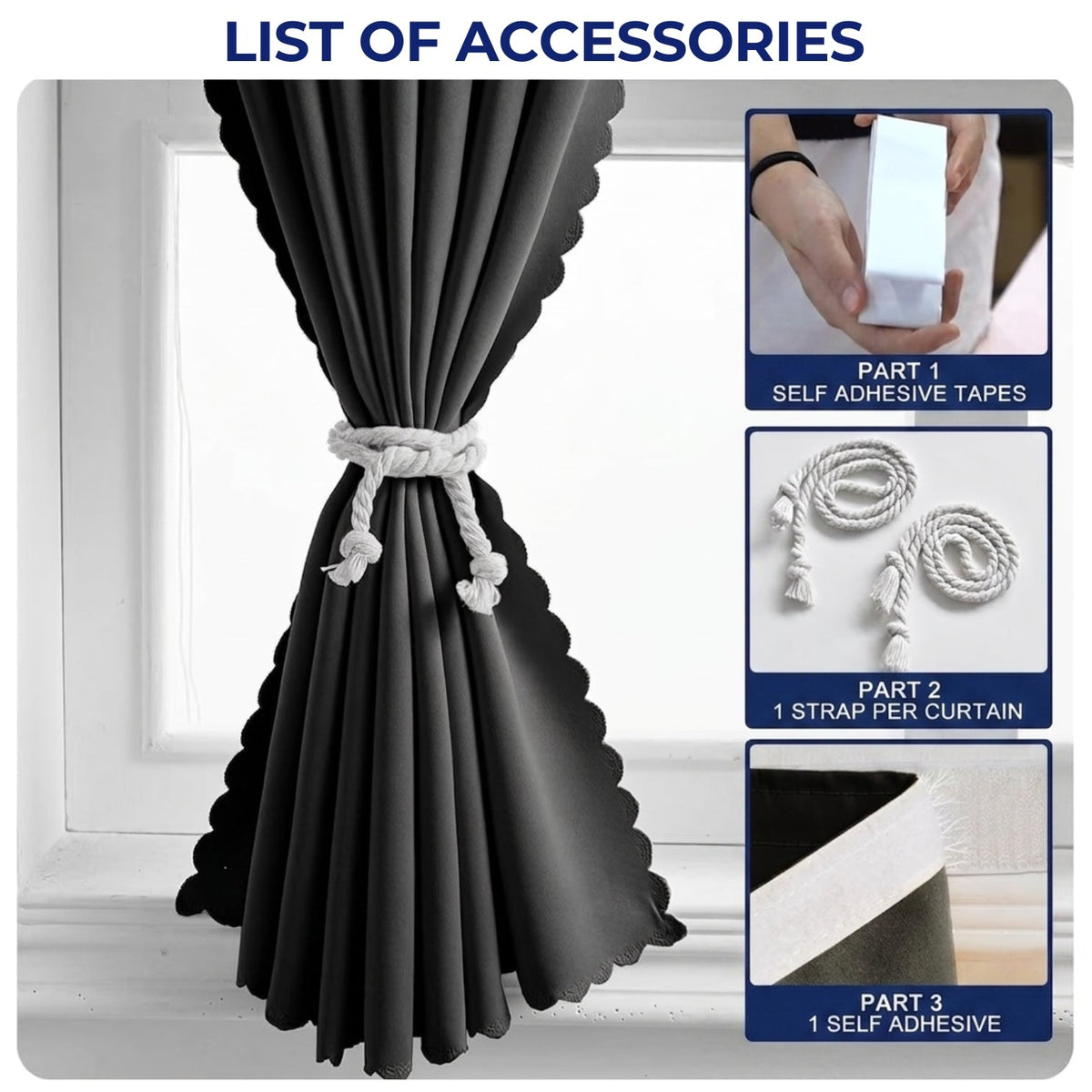 Howden Self Adhesive Blackout Curtain Portable Six Sizes