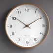 Harlow Wood Frame Wall Clock Silent Quartz for Kitchens