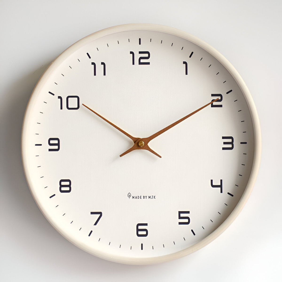 Harlow Wood Frame Wall Clock Silent Quartz for Kitchens