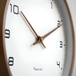 Harlow Wood Frame Wall Clock Silent Quartz for Kitchens