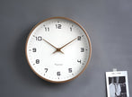 Harlow Wood Frame Wall Clock Silent Quartz for Kitchens