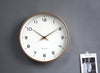 Harlow Wood Frame Wall Clock Silent Quartz for Kitchens