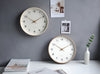 Harlow Wood Frame Wall Clock Silent Quartz for Kitchens
