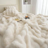 Sedgwick Faux Rabbit Fur Throw Blanket and Cushion
