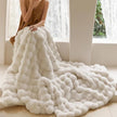 Sedgwick Faux Rabbit Fur Throw Blanket and Cushion