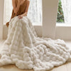 Sedgwick Faux Rabbit Fur Throw Blanket and Cushion