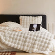 Sedgwick Faux Rabbit Fur Throw Blanket and Cushion