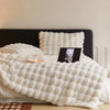 Sedgwick Faux Rabbit Fur Throw Blanket and Cushion