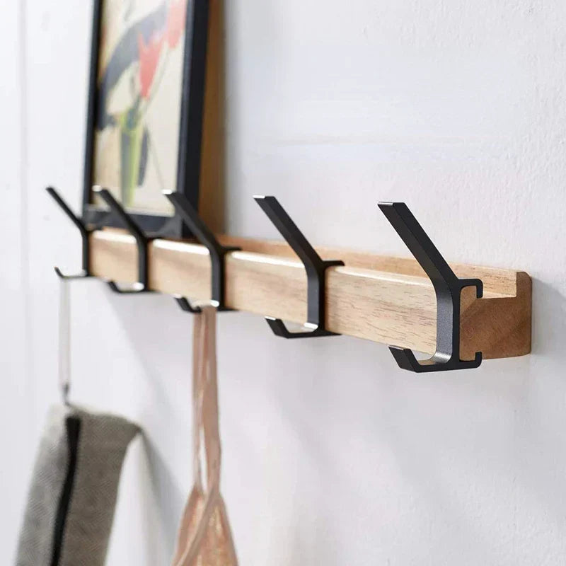 Dalby Wall Mounted Coat Rack Five Adjustable Dual Hooks