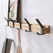 Dalby Wall Mounted Coat Rack Five Adjustable Dual Hooks