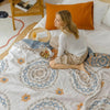 Chagford Cotton Gauze Bedspread Boho Muslin Bed Cover