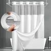 Staithes Waffle Weave Shower Curtain No Hook Snap In Liner